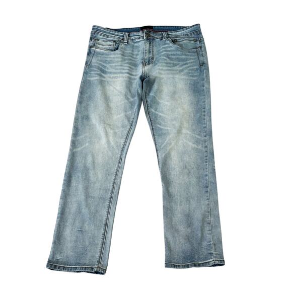 Steve's Jeans Medium Wash Straight Leg Jeans Mens Size 34X30 - Picture 1 of 8